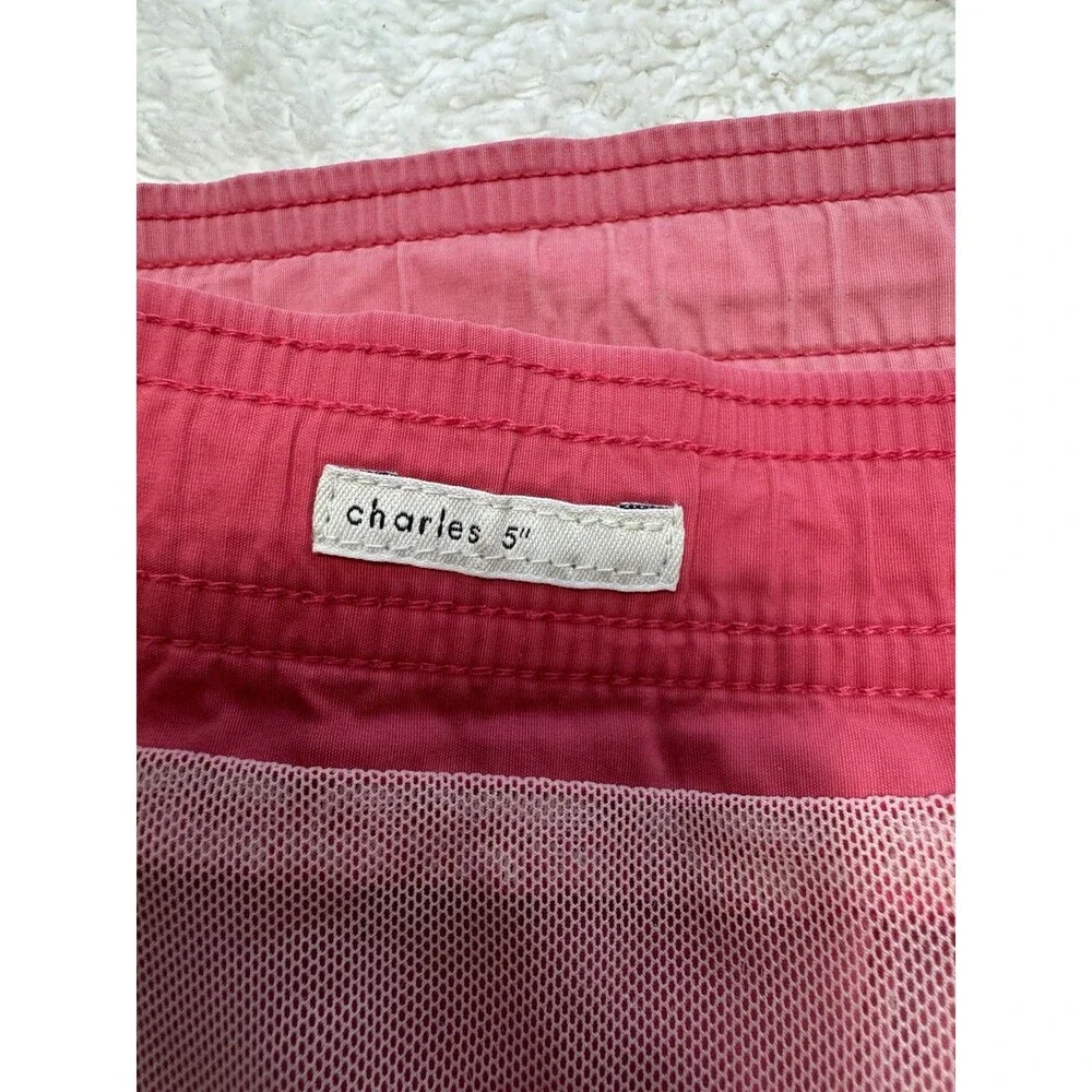 Onia Charles 5” Men’s Swim Shorts Size Small Pink Drawstring Swim Trunks